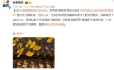 医生提醒警惕悲秋综合征,警惕与应对悲秋综合征